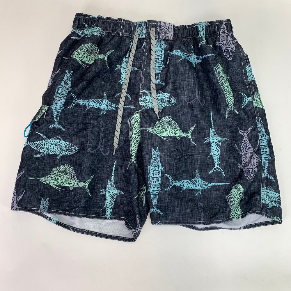 Newport Blue Beach Side Swordfish Shorts Size L